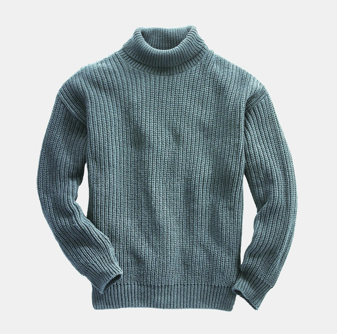 Newport Classic Turtleneck Pullover - Merrow Knits - USA made Knit Products